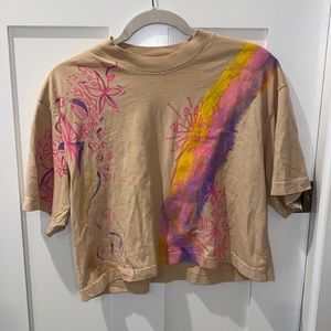 Custom hand-painted tee, Los Angeles Apparel, one size, 100% cotton